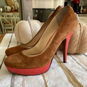 Enzo Angiolini Smiles Suede Platform Pumps